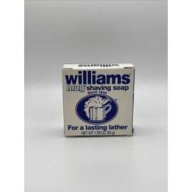 Williams Mug Shaving Soap NEW Old Stock Discontinued 1.75 OZ Bar