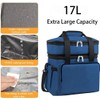 Double Deck Insulated Lunch Box, 17L Expandable Large Lunch Bag