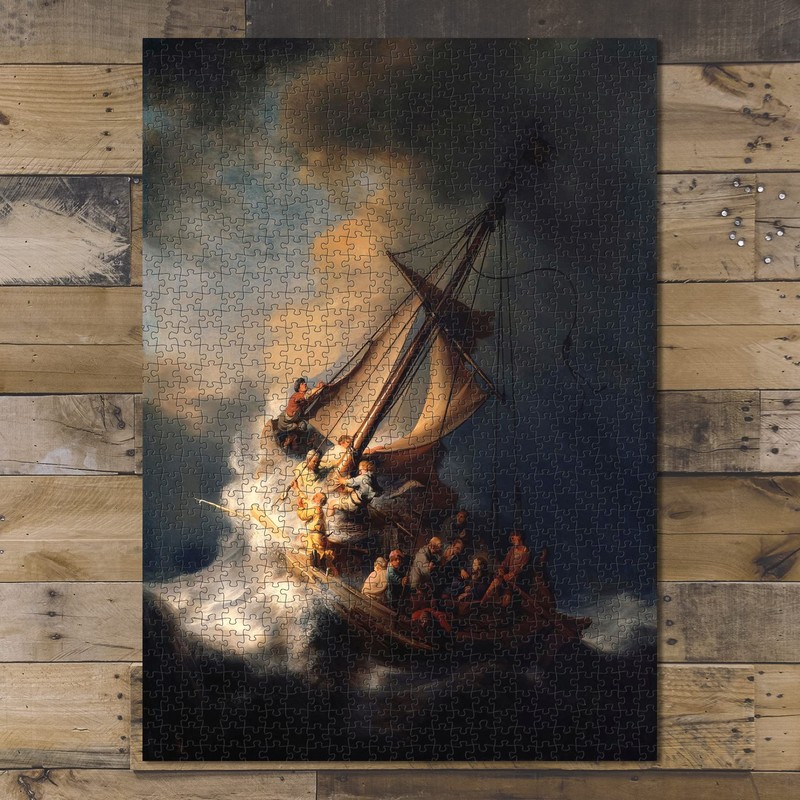 1000 Piece Rembrandt Puzzle | Christ in The Storm on