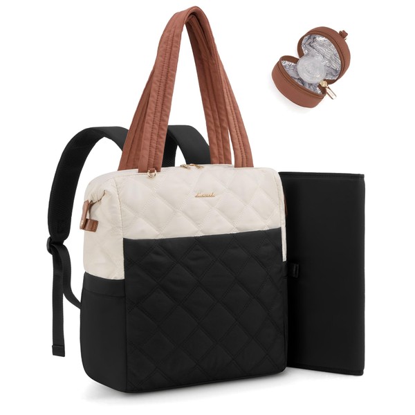 LOVEVOOK Diaper Bag Backpack,Diaper Bag Tote for Mom Dad with