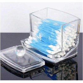 Unbranded/Generic Clear Acrylic Q-tip Makeup Storage Cotton Swab Holder Box Cosmetic Organizer