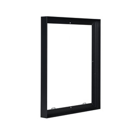 MTHomonio 20x24 Assembled Canvas Frame for 0.6"-0.9" Deep Stretched Canvas, 0.75" Depth Floating Frame, Black(1PCS,Aluminum)