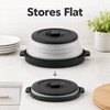 Collapsible Microwave Food Splatter Cover with Steam Vents – Foldable