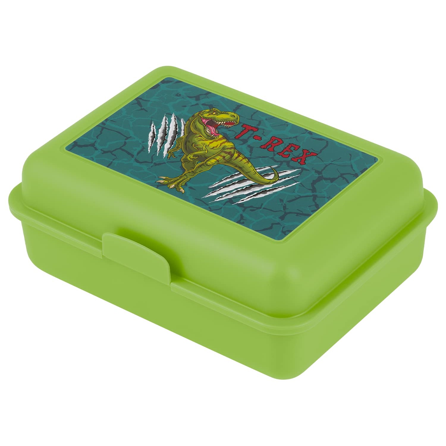 Baagl T-Rex Lunch Box - Green, Dinosaur, School, Camping, Family ...