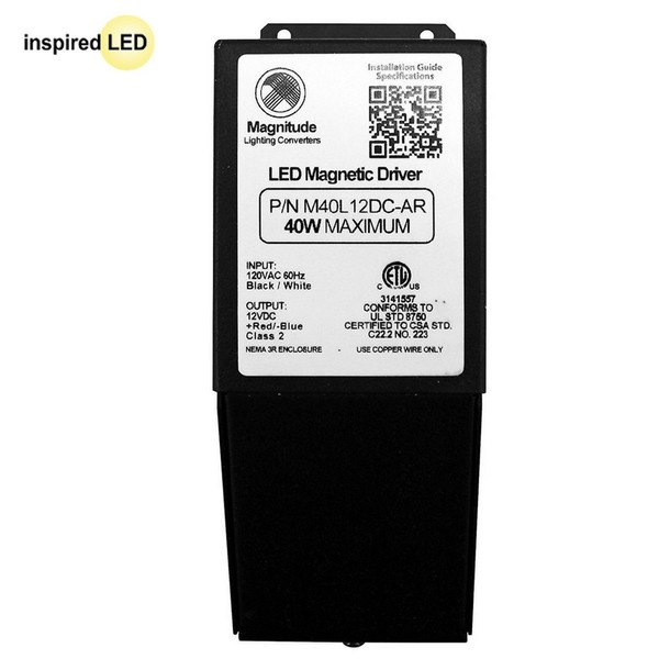 12V Magnitude Magnetic Dimmable LED Driver Transformer Hardwired Under Cabinet