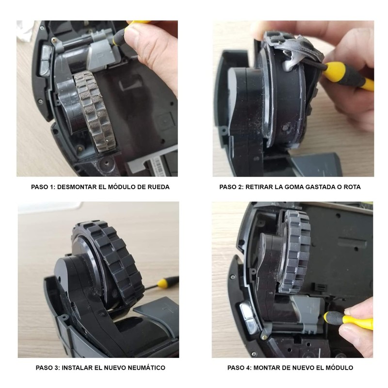 MIRTUX 2 Pack Tyres Compatible with Roomba Series 500, 600,