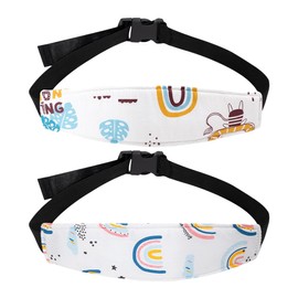 UYVPAER Pack of 2 Head Holder, Child Seat, Head Holder, Car Sleep Child, Baby Fall Protection Headrest, Baby Sleeping Pillow, Car Headrest, for Coche, Children, Headrest, Mounting Bracket Band(B