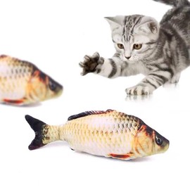 Set of 4, Cat Toy, Fish Emulation, Fish Emulation, Single Play, Kicking Kittens, Large Cats, Crane, Clownfish, Stuffed Animal for Cats, Fish Shape, Toothpaste, Simulation Fish, Nail Polishing, Stress