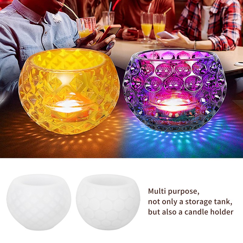 2Pcs Resin Candle Holder Mold Irregular Shape Design Deformable Practical