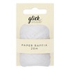 Glick White Paper Raffia Ribbon, Perfect for Gift Wrapping and