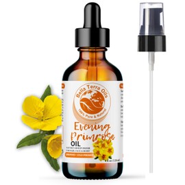 Bella Terra Oils- - Aceite de onagra orgánico de 4 oz descubra la riqueza de la onagra orgánica prensada en frío