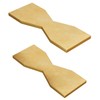 2PCS Solid Brass Bow Tie Brass Patchwork Block, 3.9x1.5 inch
