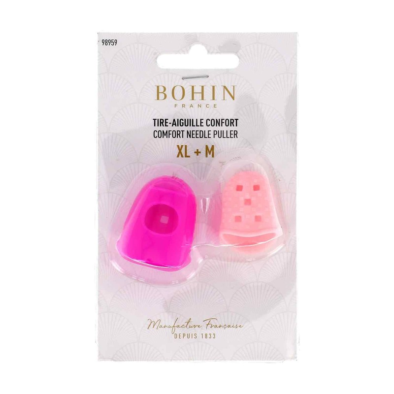 Bohin Silicone Needle Puller Extra Large and Medium 2pk Thimbles,