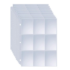 AORHOFJ 10 Pieces Trading Card Sleeves, Clear Collector Sleeves, 360 Pockets, Double Sided Blank Collector Folders, Trading Card Accessories for Collecting All Kinds of Cards, Polypropylene (PP)