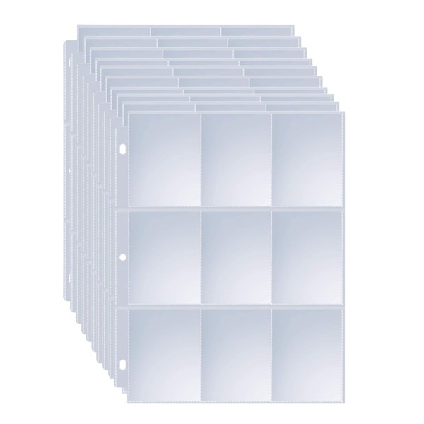 AORHOFJ 10 Pieces Trading Card Sleeves, Clear Collector Sleeves, 360