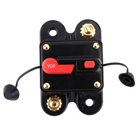 Circuit Breaker DC12V Circuit Breaker Reset Fuse 80-300A for Car Marine Boat Bike Stereo Audio (80A)