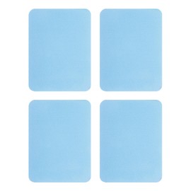 sourcing map 4Pcs Iron on Patches for Clothing Repair, Mending Fabric Repair Patch Cotton for Clothes Pants Bags, 5x4 Inch Light Blue