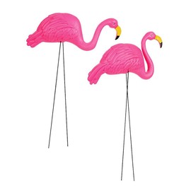 Rhode Island Novelty 34 Inch Pink Flamingo Yard Ornaments, Set of 2