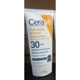 CeraVe Hydrating Mineral Face Sunscreen Lotion - YOUR CHOICE - 1 -5 OZ SPF 30 - BODY LOTION