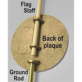 Grave Marker for General Military Veteran (Faced Bronze) (25 in.)