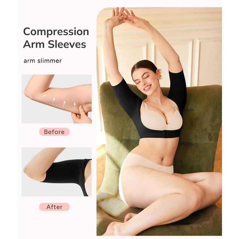 LODAY Arm Compression Sleeves for Women Lipo Upper Arm Shaper
