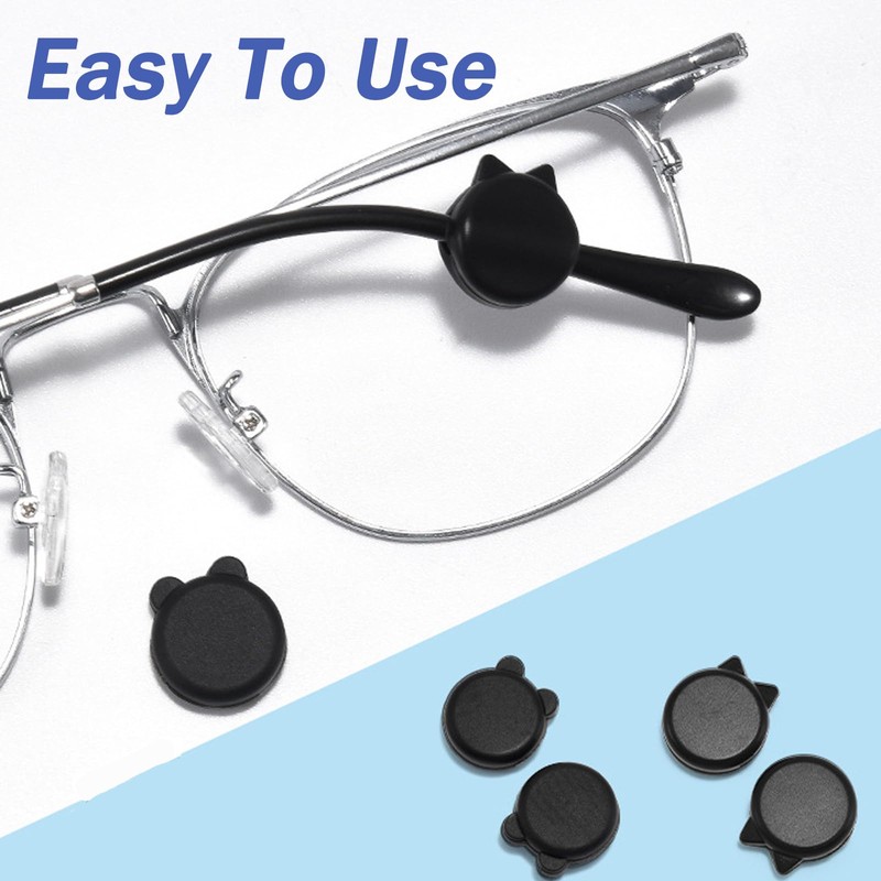 TORWOL Mini Silicone Ear Hooks Eyewear Retainer, 10 Pairs Anti-slip