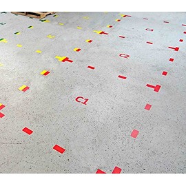 5S Location Marking Dash, 12x2” Dash Shaped Adhesive Floor Markers by Graphical Warehouse (25 Pack) Purple