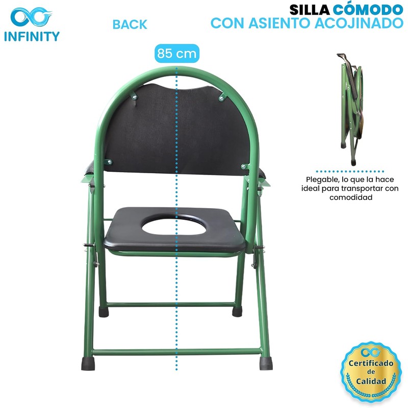 Medstar Infinity - Silla Cómodo con Asiento Acojinado para Baño.