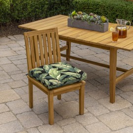 Arden Selections Outdoor Plush Modern Tufted Seat Cushion, 20 x 20, Water Repellent, Fade Resistant, Tufted Seat Cushion for Dining and Rocking Chairs 20 x 20, Onyx Cebu