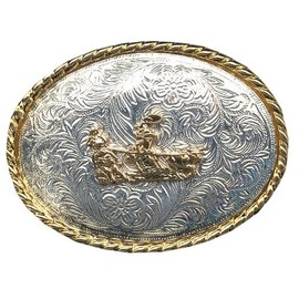 Belt Buckle Rodeo Steer wrestler Belt Buckle Western Concho Cowboy Belt Gürtelschließe Western Style Western Reiten