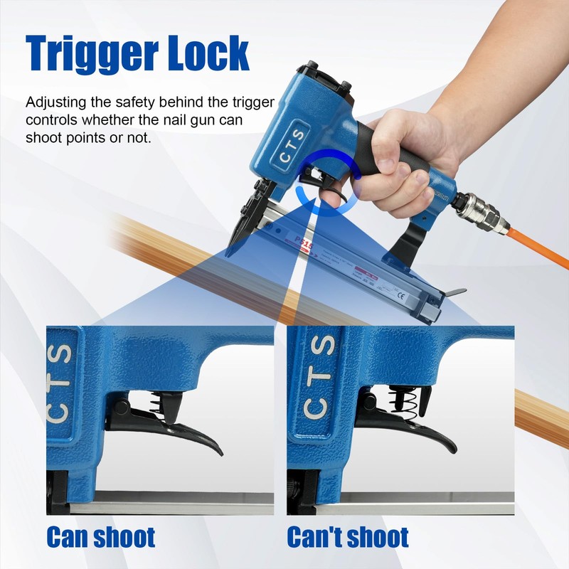 P515 Pneumatic Flexible Point Driver with 1000 Flexible Point Nails,