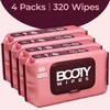 BOOTY WIPES Flushable Wipes Women - 80 Count, Pack of