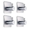 Fotosnow Adhesive Towel Hooks Heavy Duty Wall Hooks Waterproof Stainless