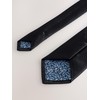 NEXT Wide Textured Tie with Tie Clip, black, Unit size