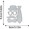 Clothing Accessories Die Cuts for Card Making Glasses Tie Metal