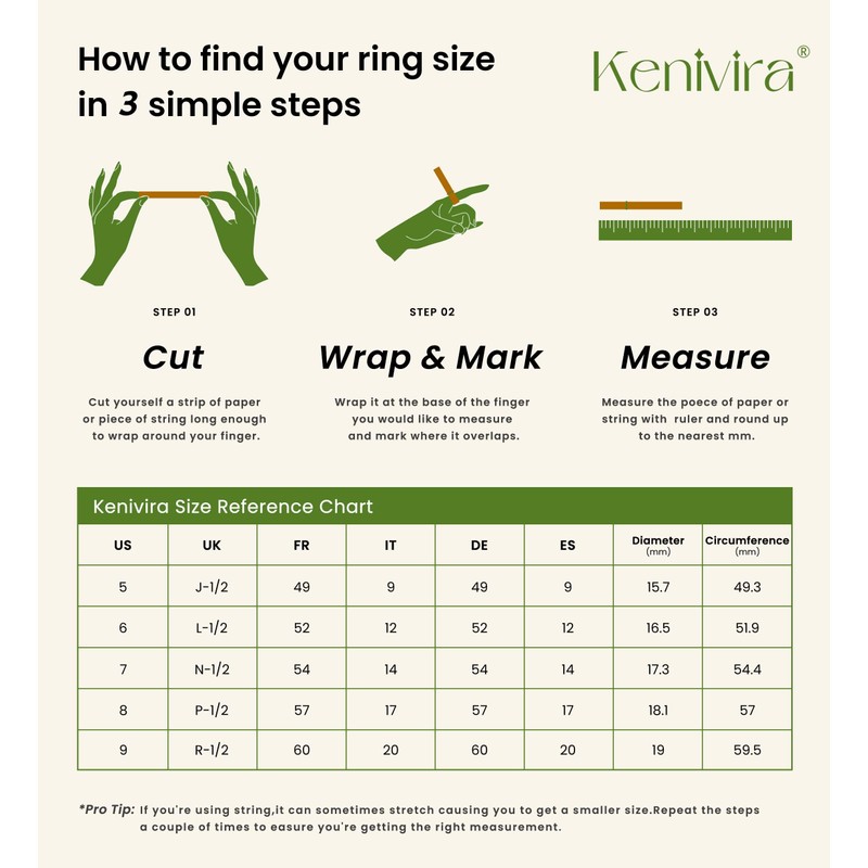 Kenivira 18K Gold Plated Pearl Ring, Wedding Band Thumb Ring