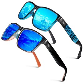 LINVO Polarised Sunglasses for Men Women Driving Sun Glasses 100% UV Protection Square Shades