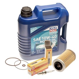 Generic PWC Oil Change Service Kit w/Spark Plugs Compatible With SeaDoo 4-Tec GTX GTI RX Wake (2002-2016), 20530-HF556-O-Rings-DCPR8E-01