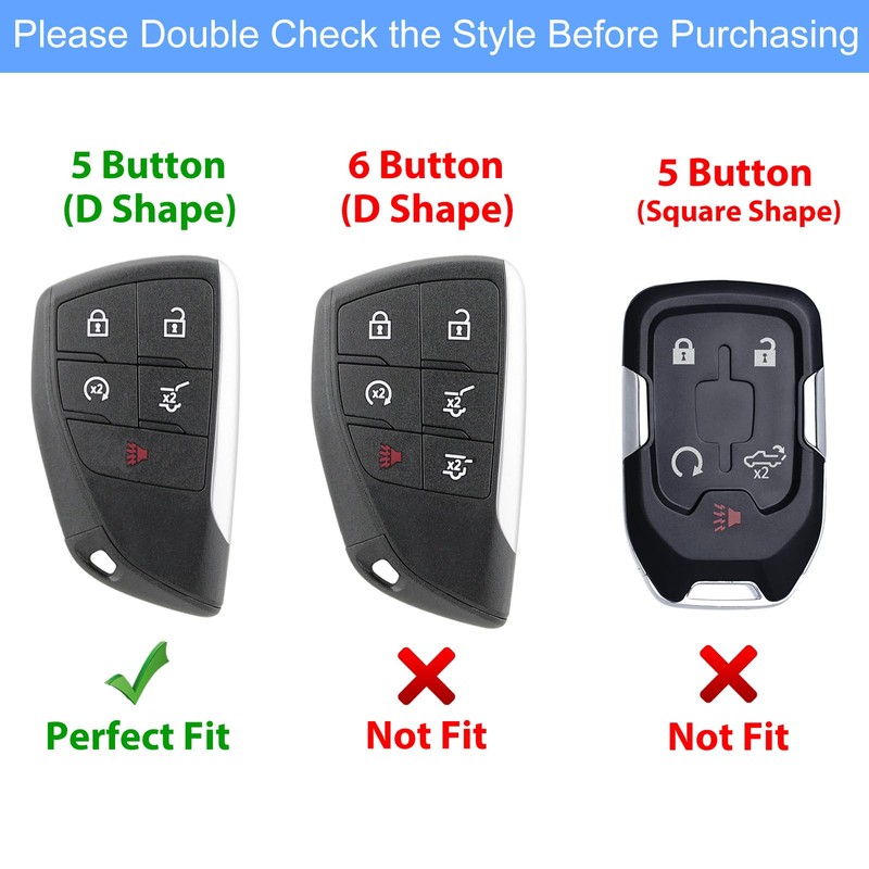Aoocar Leather Key Fob Cover, Compatible with 2021-2025 2026 GMC