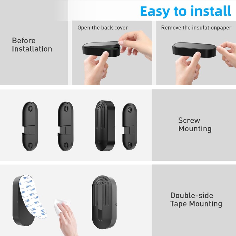 SANJIE Wireless Door Alarm Sensor Chime, 800FT Operating Range 55