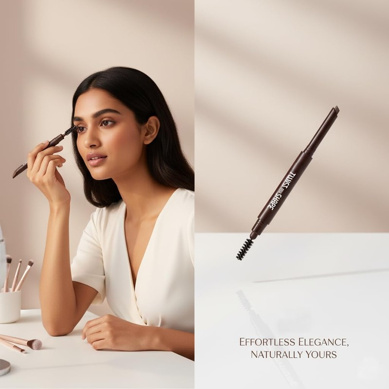 2x Eye Brow Pencil Twist and Shape Combi, Brown –