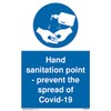 Pack of five - Hand sanitation pointprevent the spread of