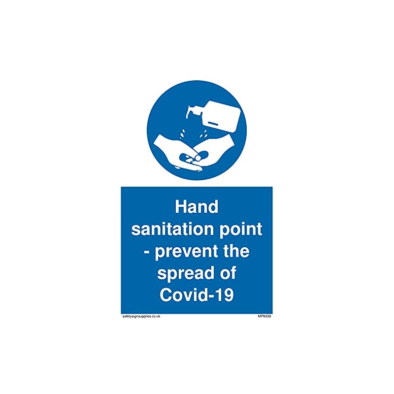 Pack of five - Hand sanitation pointprevent the spread of