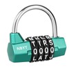 NBYT Letter Combination Padlock,Short Word or Acronym Lock, Gym Changing