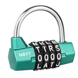 NBYT Letter Combination Padlock,Short Word or Acronym Lock, Gym Changing Cabinet, School Wardrobe, Storage Cabinet, Toolbox, Word Padlock can Reset Code.