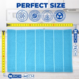 Towelogy Premium 100% Cotton Kitchen Towels - Super Absorbent & Soft Large 40x70cm Dish Drying Tea Towels Machine Washable Oeko-Tex Certified (2, Teal)
