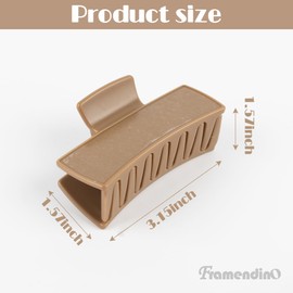 Framendino, 5 Pack Sublimation Hair Claw Clip Blanks Non Slip Clips for DIY Rectangle Colors