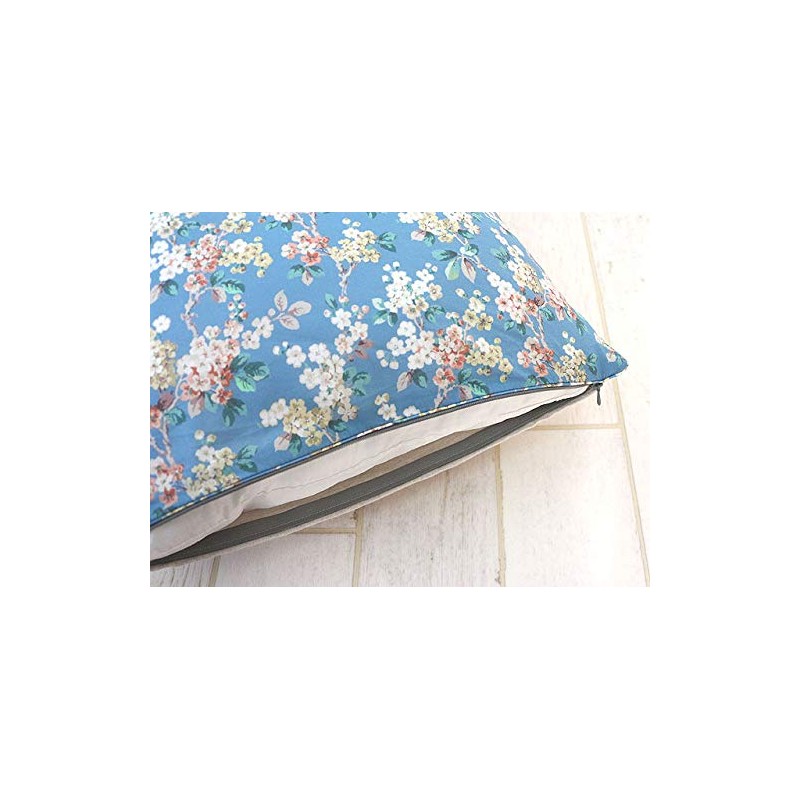 DDintex FLORET LONDON Cushion Cover, Josephine Blue, 17.7 x 17.7