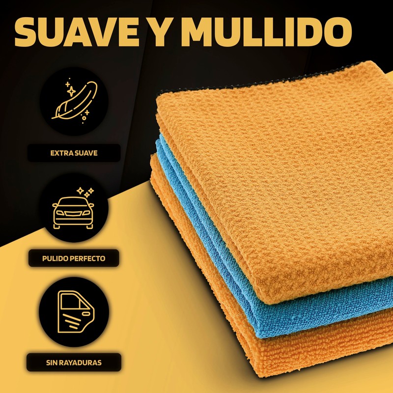 SUMEX 3 Pack Detailing Billionaire Cleaning Cloths, 1 Microfibre Cloth,
