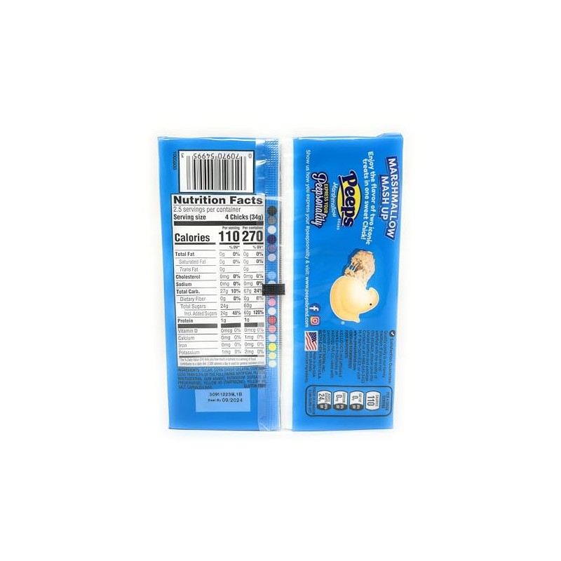 Peeps, Marshmallow Flavored Rice Krispies Treat, 10 Count